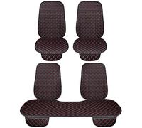 Auto Accessori Lupex Coprisedile Seduta 3 pezzi Universale Auto | Protezione Sedile 2 Anteriore e 1 Posteriore | Protector Comfort Automotive Cuscino Interni (PVC - Nero Rosso - 7pz)