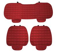 Auto Accessori Lupex Coprisedile Seduta 3 pezzi Universale Auto | Protezione Sedile 2 Anteriore e 1 Posteriore | Protector Comfort Automotive Cuscino Interni (Rosso)