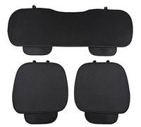 Auto Accessori Lupex Coprisedile Seduta 3 pezzi Universale Auto | Protezione Sedile 2 Anteriore e 1 Posteriore | Protector Comfort Automotive Cuscino Interni (Silk Ice Nero)