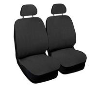 Auto Accessori Lupex - Coprisedili Auto Anteriore Universali, colore Grigio Scuro, coppia fodere auto o furgone 2 posti, tessuto cotone liscio, set protezione sedile anteriori