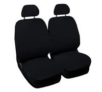 Auto Accessori Lupex - Coprisedili Auto Anteriore Universali, colore Nero, coppia fodere auto o furgone 2 posti, tessuto cotone liscio, set protezione sedile anteriori