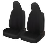 Auto Accessori Lupex Coprisedili Auto Compatibili con Aygo, sedili con poggiatesta integrato, coppia anteriore, fodere protezione sedile, modello universale (Nero)