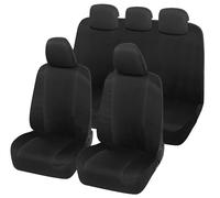 Auto Accessori Lupex Coprisedili Auto Compatibili con Panda dal 2012 in poi, Made in Italy, Tessuto Policotone, set completo (Nero - Nero, 01 - Schienale Posteriore Intero)