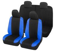 Auto Accessori Lupex Coprisedili Auto Compatibili con Panda Seconda 169 e Terza 319 serie, Made in Italy, Tessuto Policotone, set completo (Nero - Blu Royal con schienale posteriore 50e50)