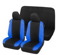 Auto Accessori Lupex Coprisedili Auto Compatibili con Punto, Made In Italy, Tessuto Policotone, Anteriori e Posteriori (Nero - Blu Royal)