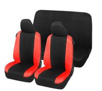 Auto Accessori Lupex Coprisedili Auto Compatibili con Seicento 600, Made In Italy, Tessuto Policotone, Anteriori e Posteriori (Nero - Rosso)