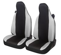 Auto Accessori Lupex Coprisedili auto compatibili con Smart fortwo, 450 451 e 453, 1 2 3 Serie, Tessuto Policotone (Nero - Grigio Chiaro)