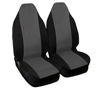 Auto Accessori Lupex | Coprisedili auto compatibili con Smart fortwo 450 prima serie dal 1998 al 2007, Grigio Scuro Nero, Made in Italy, set coppia copri sedili in ecopelle e policotone