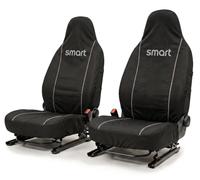 Auto Accessori Lupex Coprisedili Compatibili con Smart Fortwo (Nero Rigo Grigio)