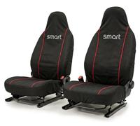 Auto Accessori Lupex Coprisedili Compatibili con Smart Fortwo (Nero Rigo Rosso)