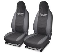 Auto Accessori Lupex Coprisedili Compatibili per Citroen C1 2005-2022 | Coppia Anteriore, Made In Italy, Copri poggiatesta anteriori integrato, Policotone, Nero Grigio Scuro