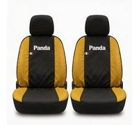 Auto Accessori Lupex Coprisedili Compatibili per Panda Terza serie (2012 al 2022), Set Sedili Anteriori in Tessuto, Protezione Sedili, Facili da Installare, Made in Italy (Nero - Giallo)