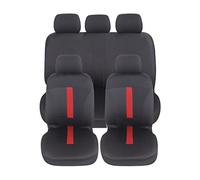 Auto Accessori Lupex Coprisedili per auto Universali, tessuto poliestere, set fodere protezione sedili, copertura adattabile, No Suv (Anteriori e Posteriori, C - Rosso)
