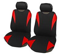 Auto Accessori Lupex Coprisedili per auto Universali, tessuto poliestere, set fodere protezione sedili, copertura adattabile, No Suv (Coppia Anteriore, R2 - Rosso)