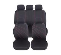 Auto Accessori Lupex Coprisedili per auto Universali, tessuto poliestere, set fodere protezione sedili, copertura adattabile, No Suv (Anteriori e Posteriori, G - Rosso)