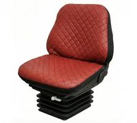 Auto Accessori Lupex - LS32 Coprisedile Trattore Universale - Seduta e Schienale in PU Trapuntata, Cuciture Rinforzate, Protezione e Comfort per Sedili Agricoli (Rosso con cuciture nere)