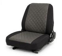 Auto Accessori Lupex - LS33 Coprisedile Muletto Universale - Seduta e Schienale Accoppiata Soffice, Cuciture Rinforzate, Protezione e Comfort per Sedili Agricoli (Grigio Scuro - Rosso in PU)