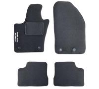 Auto Accessori Lupex | Set 4 Pezzi Tappetini Auto Compatibili con 500x (2014-2025) con 4 Clip di Fissaggio | Tappeti Sagomati in Moquette con Ricamo Lato Guida | Fondo Antiscivolo