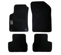 Auto Accessori Lupex | Set 4 pezzi Tappetini auto Compatibili con C3 II (2009-2016) con 2 Clip di Fissaggio | Tappeti Sagomati in Moquette con Ricamo Lato Guida | Fondo Antiscivolo