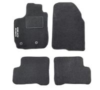 Auto Accessori Lupex | Set 4 pezzi Tappetini auto Compatibili con Duster (2010-2024) con 2 Clip di Fissaggio | Tappeti Sagomati in Moquette con Ricamo Lato Guida | Fondo Antiscivolo