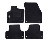 Auto Accessori Lupex | Set 4 pezzi Tappetini auto Compatibili con Evoque I (L538 2011-2018) con 8 Clip di Fissaggio | Tappeti Sagomati in Moquette con Ricamo Lato Guida | Fondo Antiscivolo