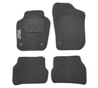 Auto Accessori Lupex | Set 4 pezzi Tappetini auto Compatibili con Ibiza Quarta e Quinta (2014 a oggi) con 4 Clip di Fissaggio | Tappeti Sagomati in Moquette con Ricamo Lato Guida | Fondo Antiscivolo
