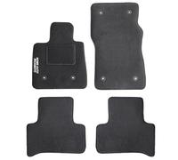 Auto Accessori Lupex | Set 4 pezzi Tappetini auto Compatibili con Stelvio (dal 2016) con 6 Clip di Fissaggio | Tappeti Sagomati in Moquette con Ricamo Lato Guida | Fondo Antiscivolo