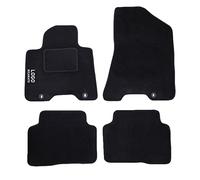 Auto Accessori Lupex | Set 4 pezzi Tappetini auto Compatibili con Tucson (2015-2020) con 3 Clip di Fissaggio | Tappeti Sagomati in Moquette con Ricamo Lato Guida | Fondo Antiscivolo