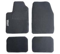 Auto Accessori Lupex | Set Completo 4 Pezzi Tappetini Auto Adattabili per Punto Evo in Moquette Nera con Ricamo Nome Auto, Antiscivolo, Tappeti Strappo Anteriori e Posteriori
