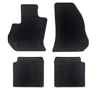 Auto Accessori Lupex - Set da 4 tappetini in gomma per auto compatibili per 500L, adatto a tutte le stagioni, nero, sagomati anteriori e posteriori