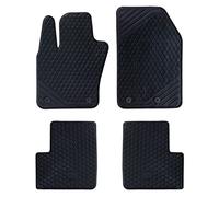 Auto Accessori Lupex - Set da 4 tappetini in gomma per auto compatibili per 500x, adatto a tutte le stagioni, nero, sagomati anteriori e posteriori