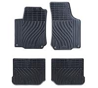 Auto Accessori Lupex - Set da 4 tappetini in gomma per auto compatibili per Golf 4, adatto a tutte le stagioni, nero, sagomati anteriori e posteriori