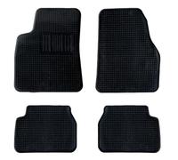 Auto Accessori Lupex - Set da 4 tappetini in gomma per auto compatibili, per tutte le stagioni, nero, sagomati anteriori e posteriori (Compatibile per Doblò)