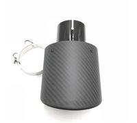 Auto Accessori Per Benz 1 Pezzo Nero Ovale Inclinato Lucido Opaco Fibra Di Carbonio Terminale Di Scarico Marmitta Tubo Car Styling Coda Gola(67 IN 105 OUT Matt)