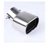 Auto Accessori Punta Del Silenziatore Di Scarico Quadrato Universale Tubo In Acciaio Inossidabile Finiture Cromate Fodera Di Scarico Della Coda Posteriore Coda Gola(Silver bend)