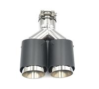 Auto Accessori Punta Del Silenziatore Multi-dimensione 1 Pezzo Punta Doppia Di Scarico Punta Silenziatore Tubo Di Scarico In Acciaio Inossidabile Universale Coda Gola(57MM IN-76MM OUT)