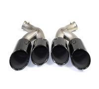 Auto Accessori Punta Di Scarico Per Cayenne Per 958.2 92A 2015-2017 S Design Quad Terminale Di Scarico Punta Del Silenziatore Ugello In Acciaio Inossidabile Coda Gola(Nero)