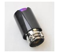 Auto Accessori Tubo Di Scarico Universale Tubo Marmitta Accessori Per Terminali Scarico In Fibra Di Carbonio Viola Fibra Di Carbonio Acciaio Inossidabile Coda Gola(73MM IN -93MM OUT)
