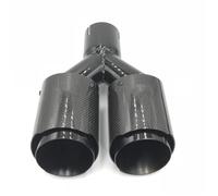 Auto Accessori Un Pezzo 89MM Fuori Styling Universale Vernice Nera Punta Di Scarico Tubo Silenziatore In Fibra Di Carbonio Lucido Per Accessori Auto Coda Gola(63MM IN-101MM OUT)