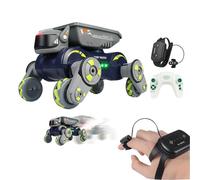 Auto acrobatica con rilevamento dei gesti - Giocattolo per auto robot per cani con telecomando avanzato, tecnologia di rilevamento del movimento interattivo, di effetti sonori musicali con spr