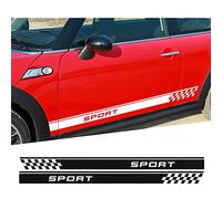 Auto Adesivi Decorativi Adesivi, per MINI Cooper One S Countryman R60 Paceman R61 F55 F56 R56 R50 R53 Porta Strisce Laterali Adesivo Sport Checker Flag