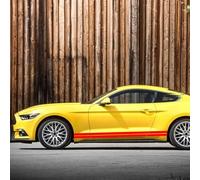 Auto Adesivi per Gonna Laterale Decorativi,per Ford Mustang 2000-2021 GT Shelby 500 Porta Auto Laterali Gonna Adesivo Corpo Decalcomania del.,Red