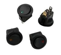 AUTO Angel Eye Dot Light 2.4 cm Car Auto Boat Round Rocker ON/Off SPST Switch 12V Toggle Switch(Color:Yellow) (Color : Red) Controls Switches