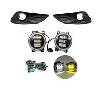 Auto Anteriore Fendinebia Compatible with for Fiesta 2013 2014 2015 2016 2017 1 Set Front Bumper Fog Light Wire Harness Lamp Grille Cover(Size C 1 Set)