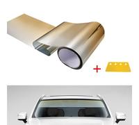 Auto Anteriore Pellicola Oro PVC Elasticizzato Striscia Sun Visiera Colore UV