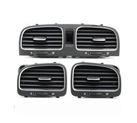 Auto Aria condizionata Ventilazione Per VW Per G&olf Per GTI MK6 2006-2013 Bocchette Di Ventilazione Cromate Per Aria Condizionata Presa Corrente AC Griglia Per Auto In 3 Pezzi