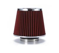 Auto Aria Tubo Filtro Aria Per Auto Ad Alto Flusso Da 3,3,5 E 4 Pollici Con Morsetto Universale Prestazioni Da Corsa Filtri Aspirazione Aria Fredda Sportivi Da 76 Mm(76mm-Red)