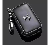 Auto Astucci Portachiavi per DS Spirit DS3 DS4 DS4S DS5 DS 5LS DS6 DS7 2021,Sacchetto Chiavi Auto Vera Pelle Chiave Auto Protettiva Custodie Cover,Black