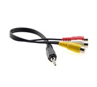 Auto AUX Stereo 3.5 Mm 1/20,3 Cm Maschio a 3 RCA AV Femmina Cavo Audio Video Com