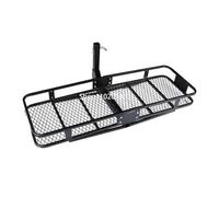 Auto Barre Portatutto 59X20 Pollici Auto Posteriore Bagagli Box Rimorchio Cestino Auto Portapacchi Traino Cargo Viaggio Rack 500 Libbre Capacità 2-in Adattatore Gambo